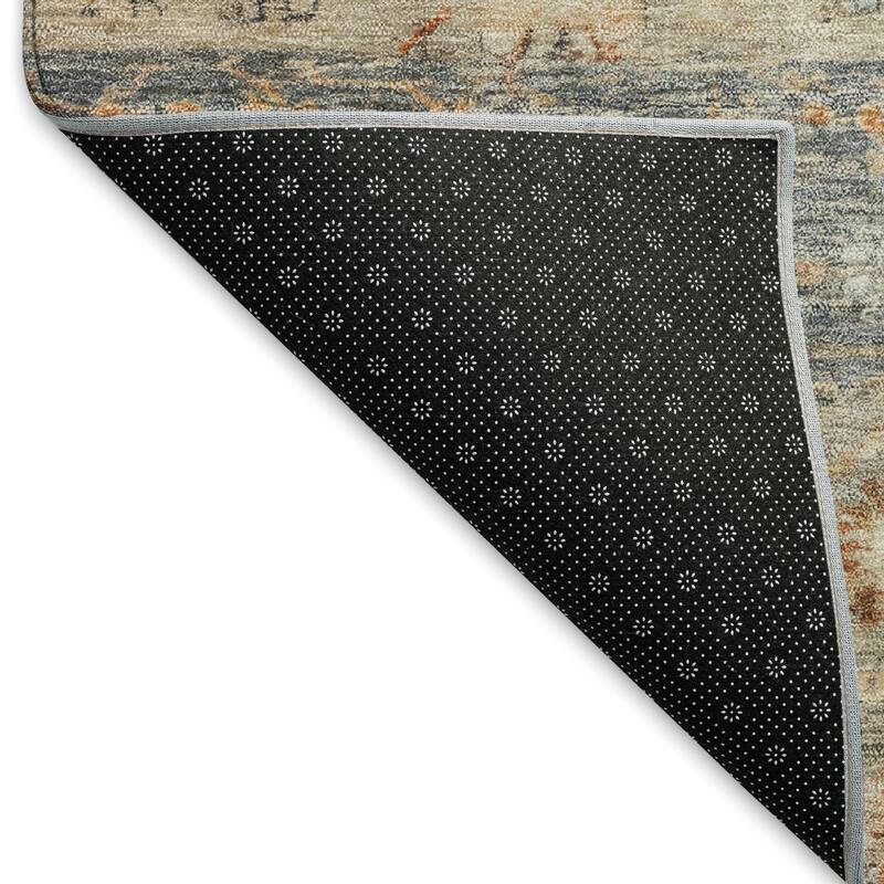 Machine Washable Indoor/ Outdoor Traditional Border Chantille Rug