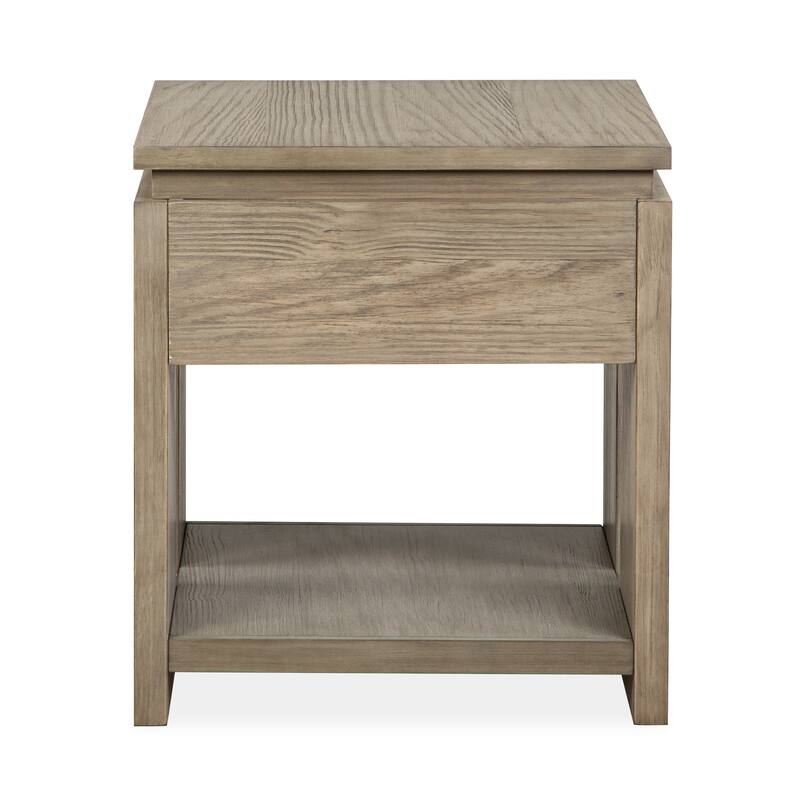 Magnussen Home Conrad Stone Harbor Grey Rectangular End Table - 22''W x 26''D x 24''H