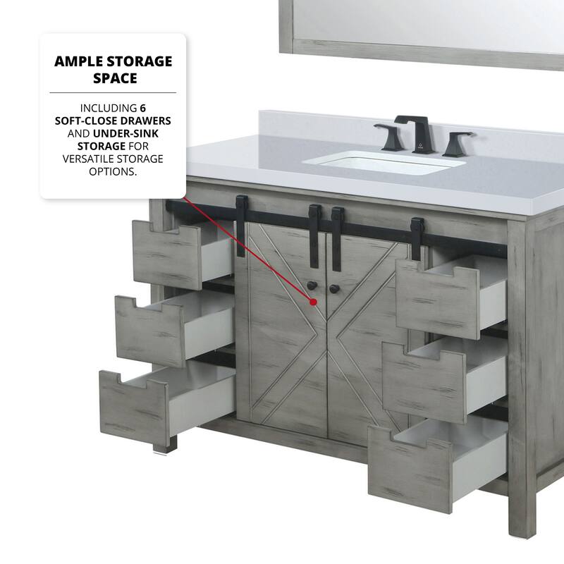 Marsyas Bath Vanity, Cultured Marble Countertop, Faucet Set and Mirrors