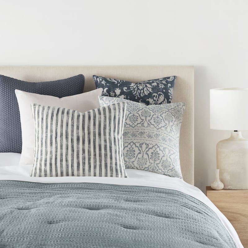 Elegant Patterns Cotton Decor Throw Pillow in Distressed Floral