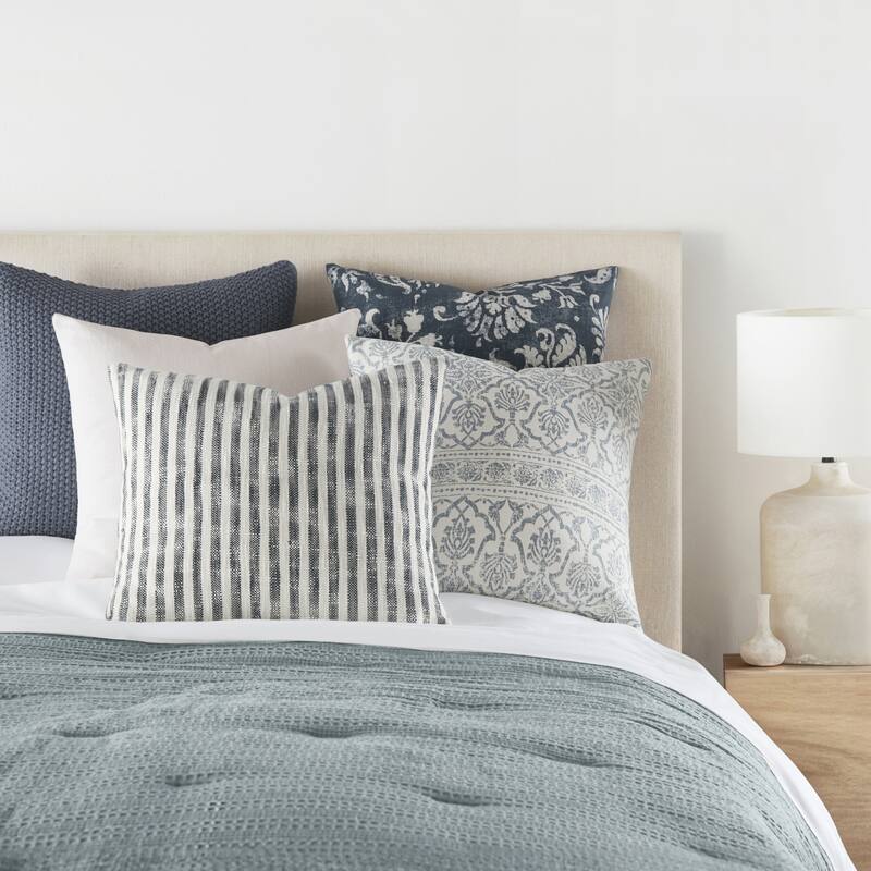 Seed Stitch Knit Acrylic Decor Throw Pillow