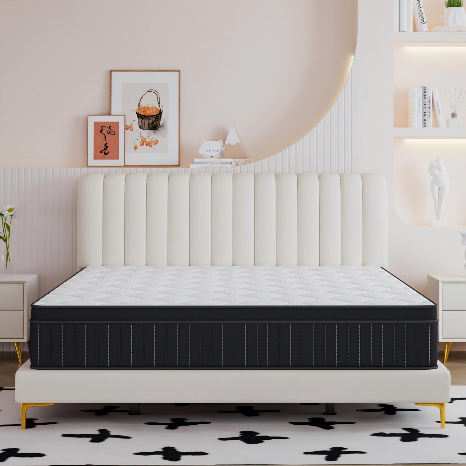 IFLUOUS 12 in. Medium Firm Gel-infused Memory Foam Hybrid-image