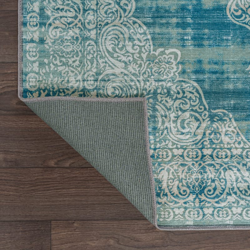 JONATHAN Y Asa Bohemian Medallion Machine Washable Area Rug