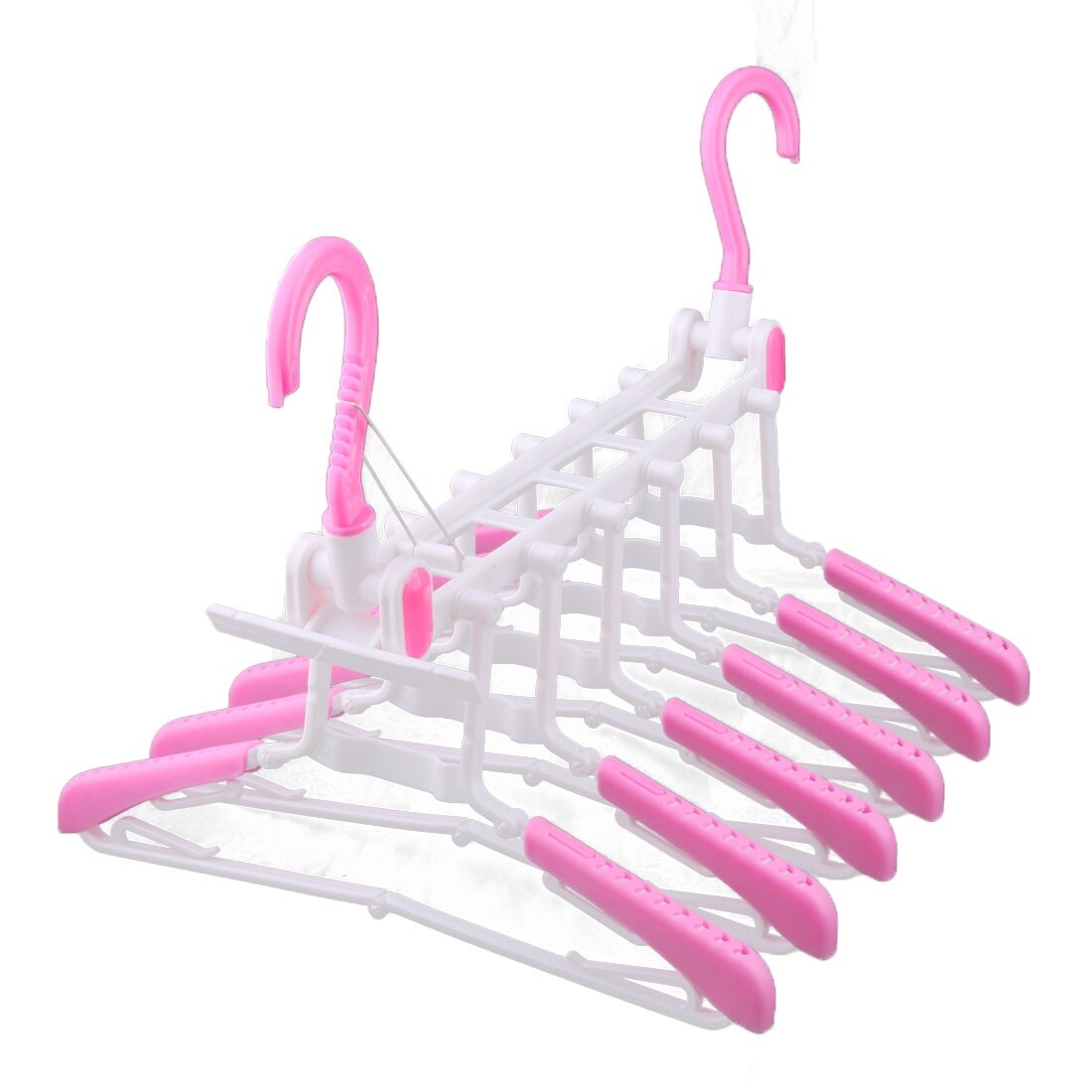 Shop Plastic Wardrobe Foldable Multifunction 6 Hangers Clothes
