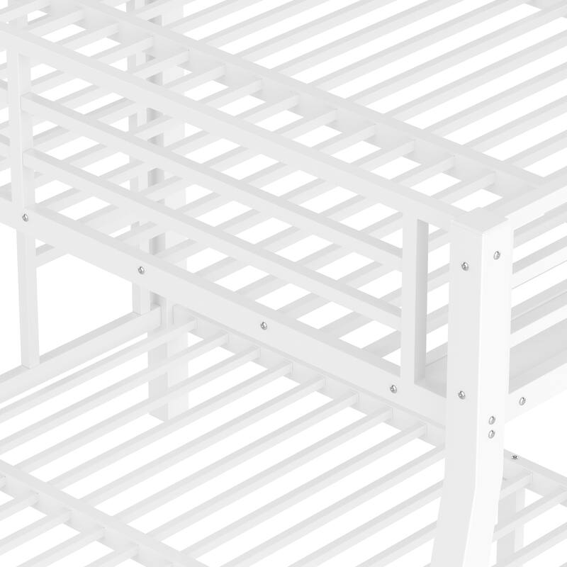 Metal Full XL over Queen Bunk Bed for Teens and Adults,Space-Saving/Noise Reduced/No Box Spring Needed