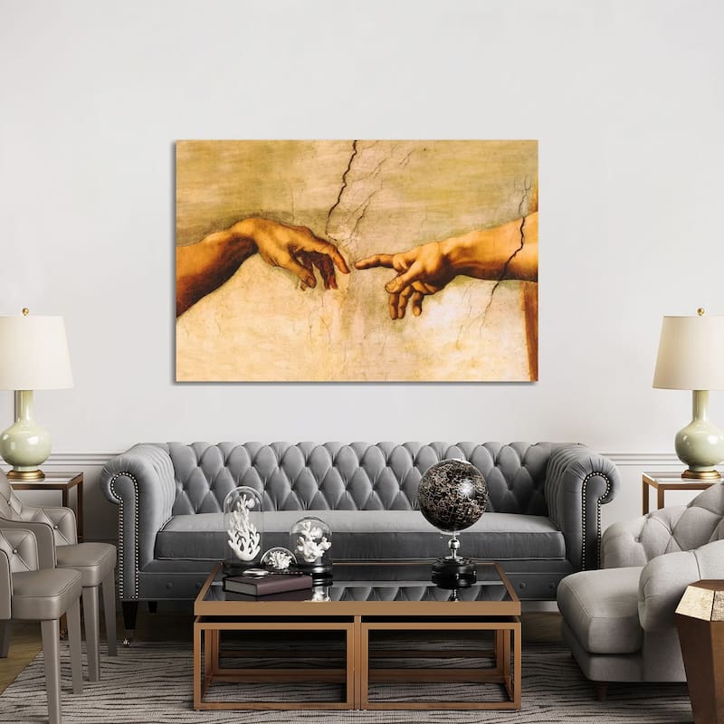 iCanvas "The Creation of Adam, C.1510" by Michelangelo Canvas Print
