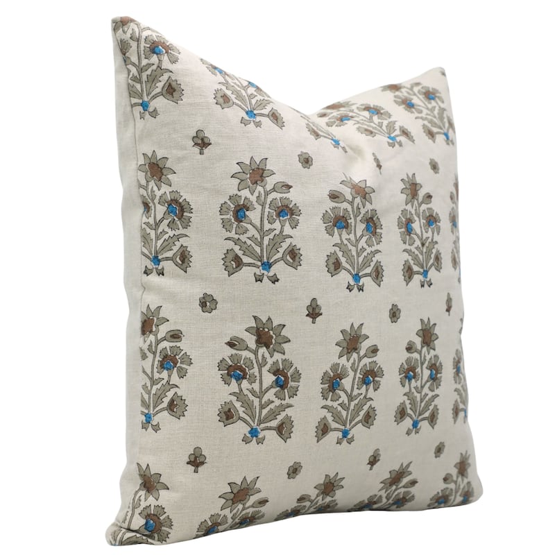 Fabdivine Linen Bohemian Block print pillow Cover