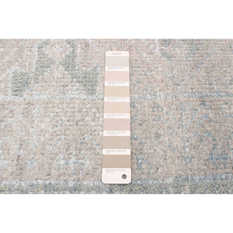 ECARPETGALLERY Hand-knotted Tangier Taupe Silk, Wool Rug - 5'2 x 7'9