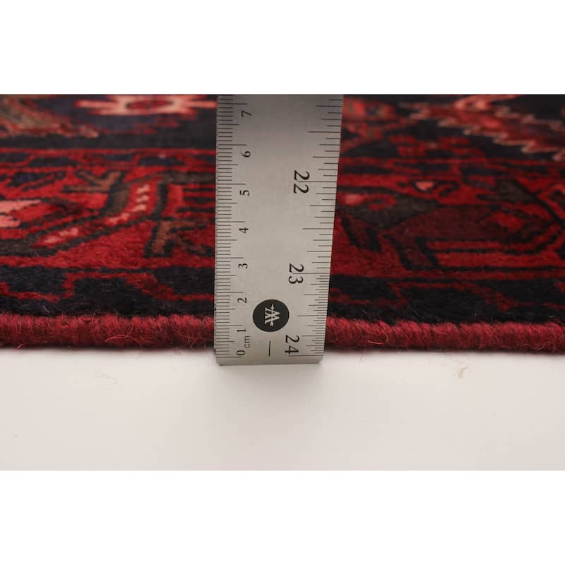 ECARPETGALLERY Hand-knotted Andelz Navy Wool Rug - 3'5 x 10'0