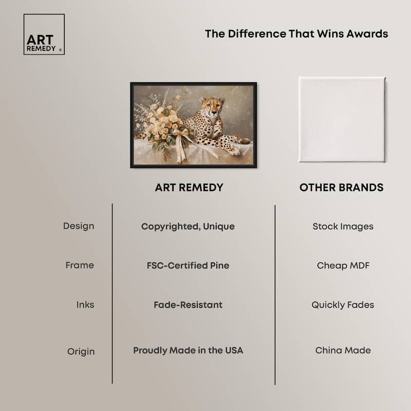 Bouquet Cheetah Canvas by Art Remedy