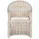preview thumbnail 2 of 5, SAFAVIEH Callista White Washed Wicker Club Chair - 24" x 26" x 35"