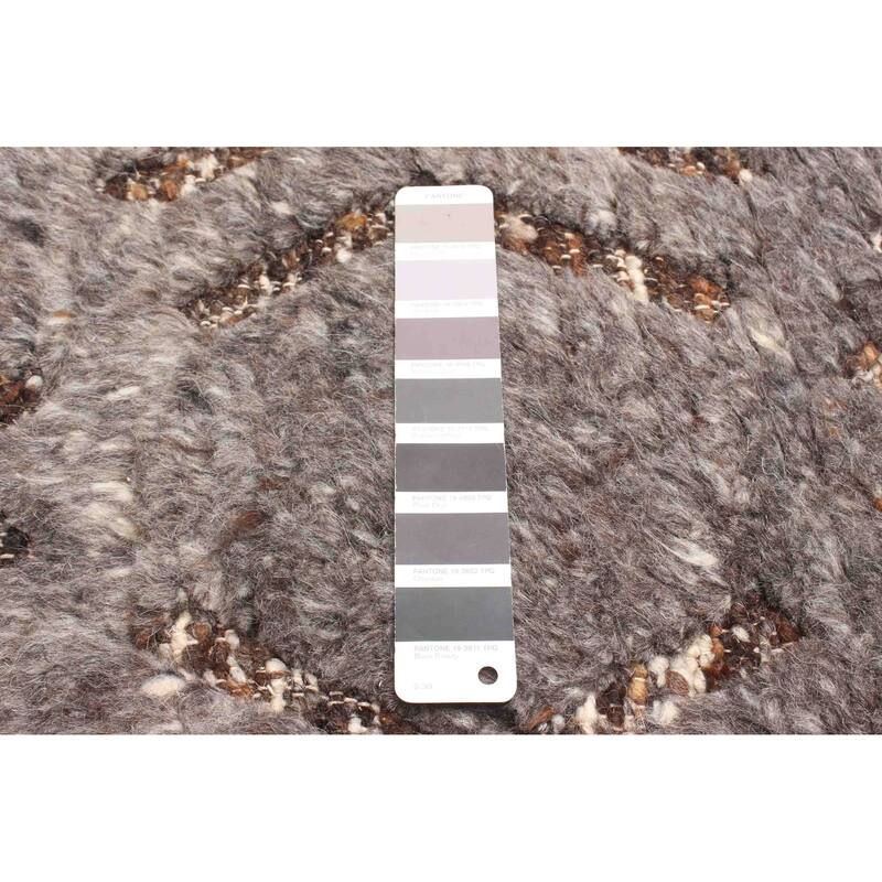 ECARPETGALLERY Braid weave Sienna Dark Grey Wool Rug - 5'3 x 7'6