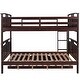 preview thumbnail 8 of 7, Full-Over-Full Size Sturdy Wooden Bunk Bed with Twin size Trundle,Separable Bunk Bed for Bedroom