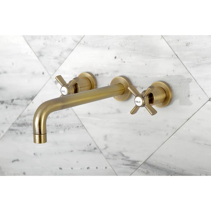 Kingston Brass Millennium Wall Mounted Roman Tub Filler with Cross