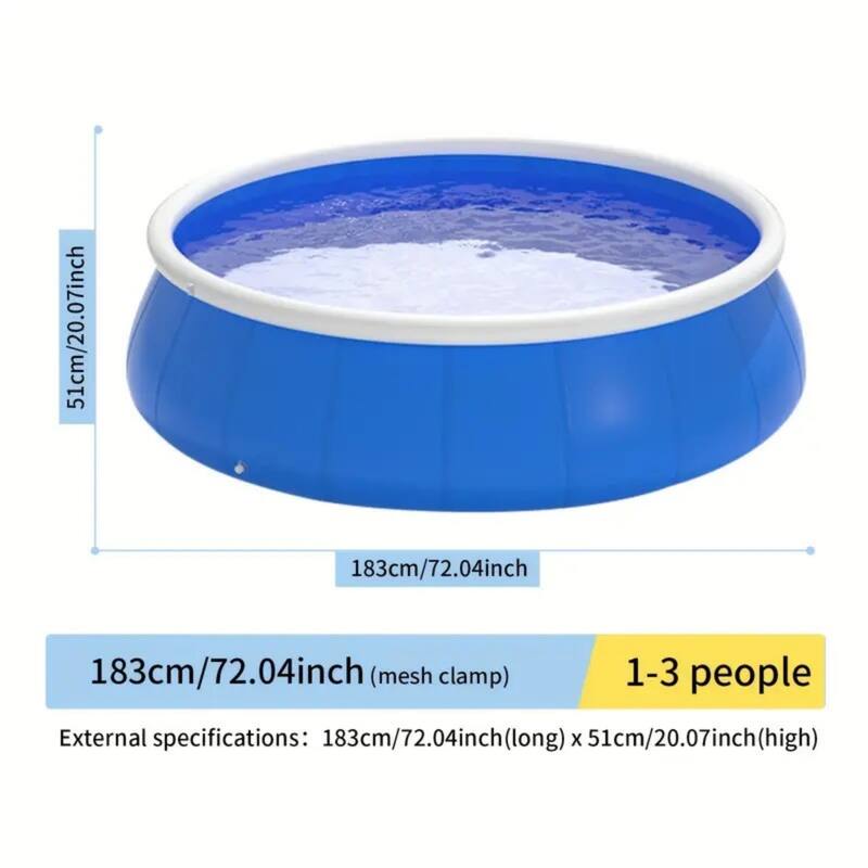 Inflatable Swimming Pool w/Durable PVC Material,Easy Installation