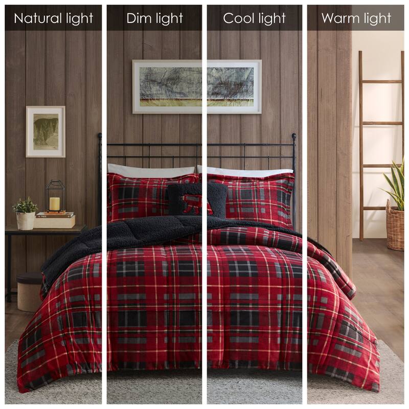 Woolrich Alton Plush to Sherpa Down Alternative Comforter Set