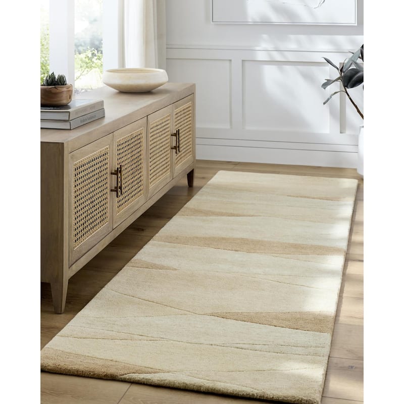 Livabliss Forum Mid-Century Abstract Area Rug - 8' x 11' - Brown/Tan