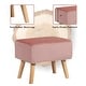 preview thumbnail 25 of 28, Costway Leisure Chair and Ottoman Thick Padded Velvet Tufted Sofa Set