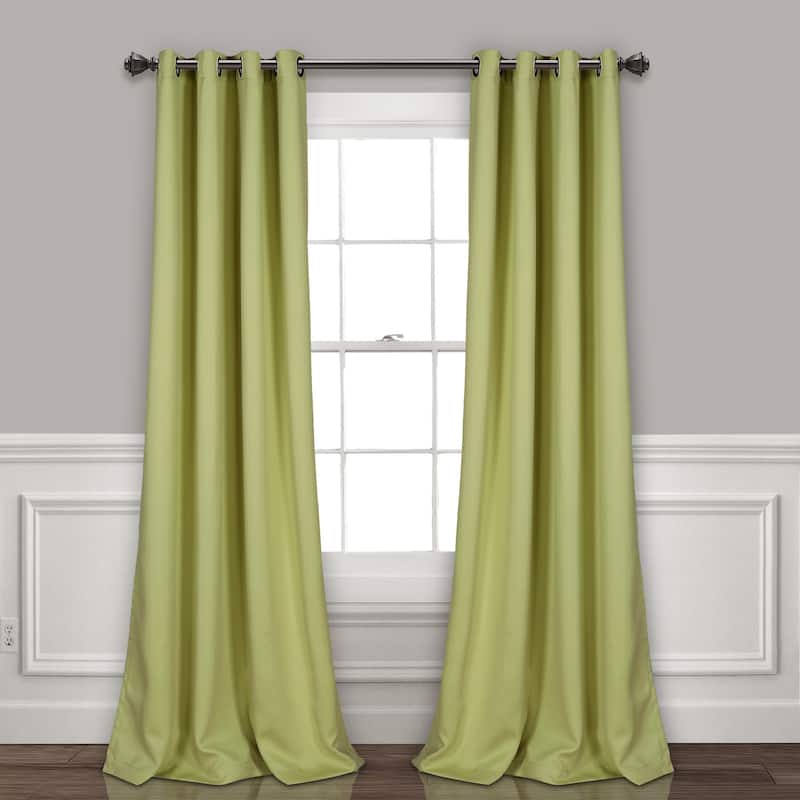 Lush Decor Insulated Grommet Blackout Curtain Panel Pair - 52"W x 108"L - Sage