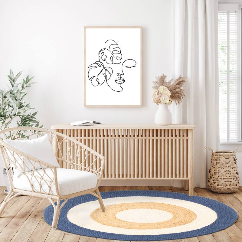 ECARPETGALLERY Braided Weave Palas Denizli Cream Jute Rug - 2'11 x 2'11