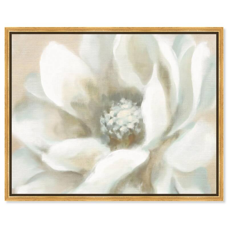 Silken Sepal I Canvas by Art Remedy - Gold - 45" x 36"
