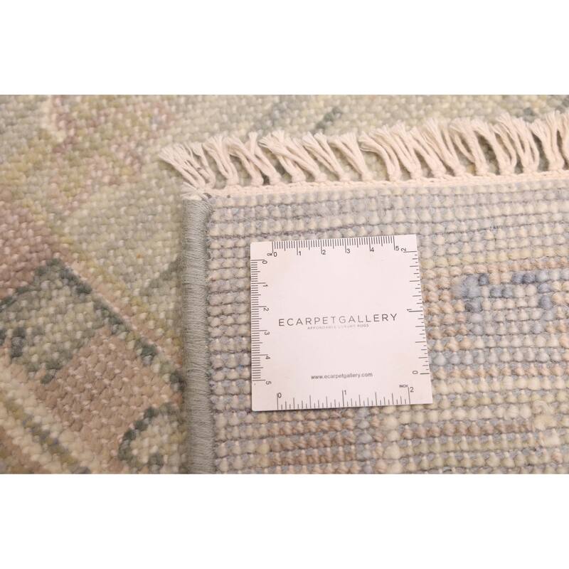 ECARPETGALLERY Hand-knotted Modern Oushak Light Green, Sage Wool Rug - 8'0 x 10'3