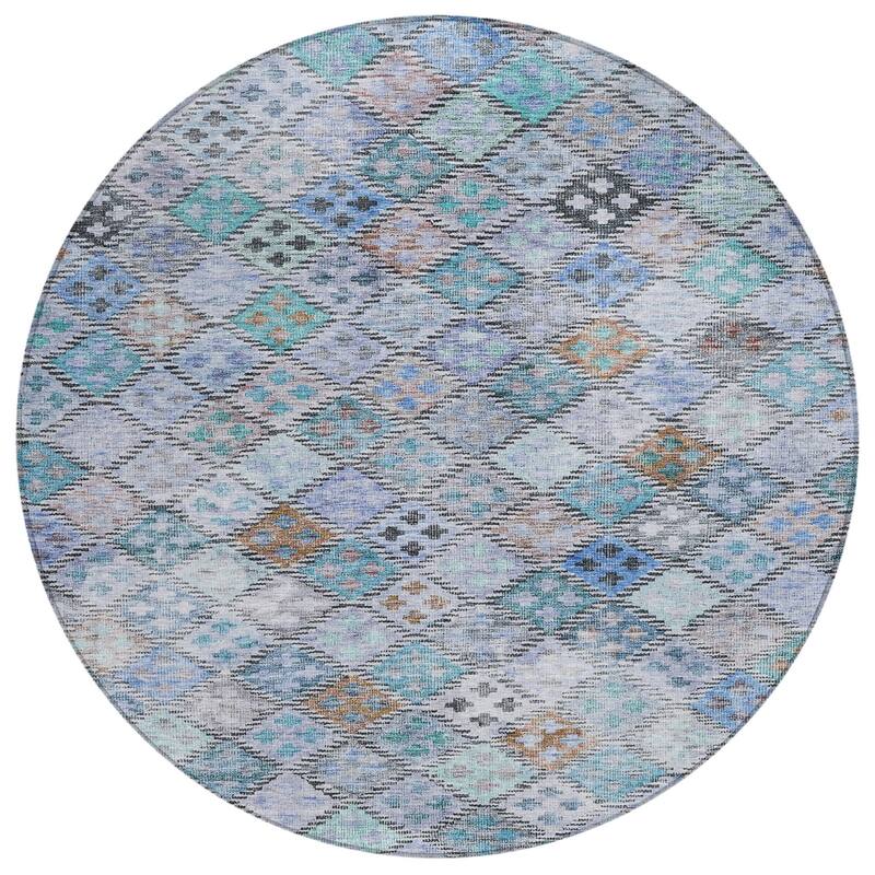 HomeRoots Geometric Transitional Rectangle Outdoor Rug