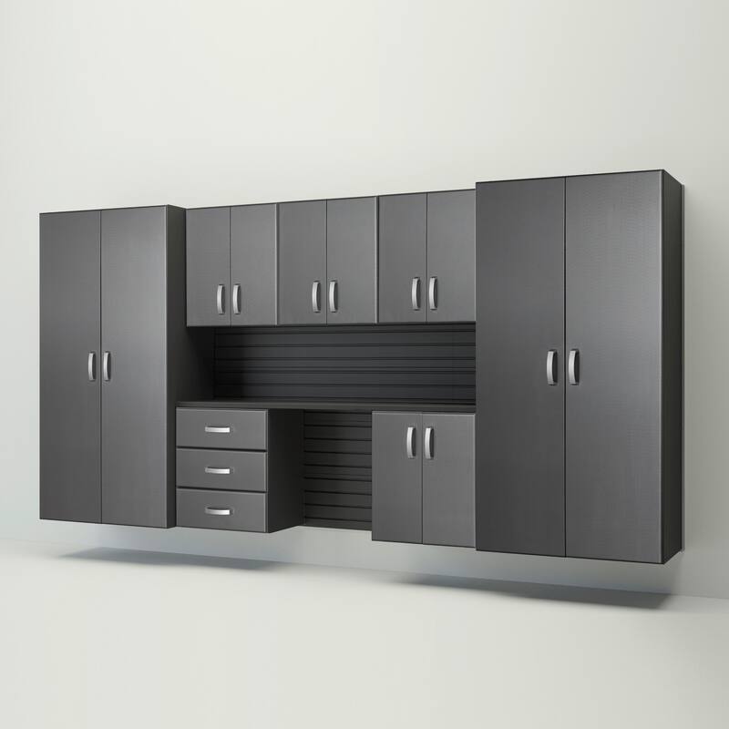 Flow Wall 8 Piece PVC Indoor Cabinet Deluxe Workstation
