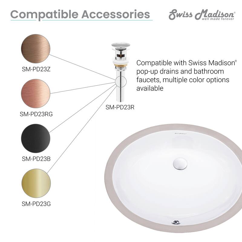 Monaco 19" Oval Under-Mount Bathroom Sink