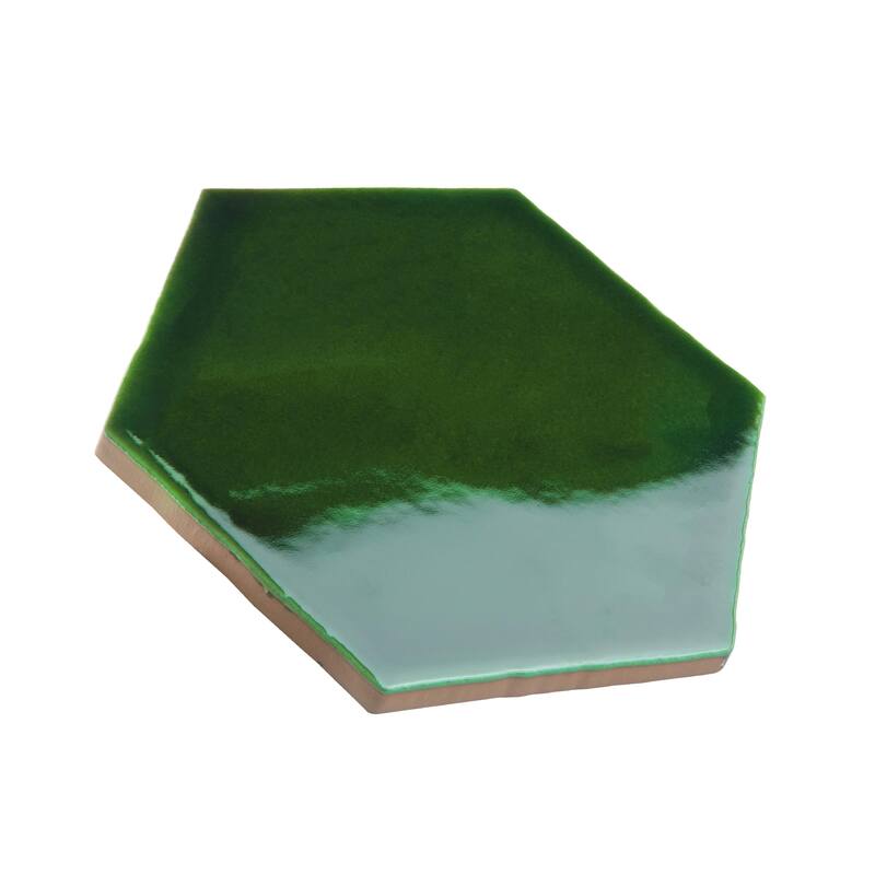 Merola Tile Viva Hex Antic Verde 5-7/8" x 6-3/4" Ceramic Wall Tile