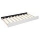 preview thumbnail 14 of 30, Linen Fabric Platform Bed with Brick Pattern Headboard, with Twin Trundle and 2 Drawers, Full Size