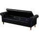 preview thumbnail 35 of 65, Armed Ottoman Bench PU Leather Bench Button Tufted Sofa Stool Bench Footrest Stoolfor Entryway, Living Room and Window