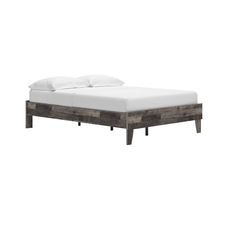 Signature Design by Ashley Neilsville Weathered Woodgrain Platform Bed
