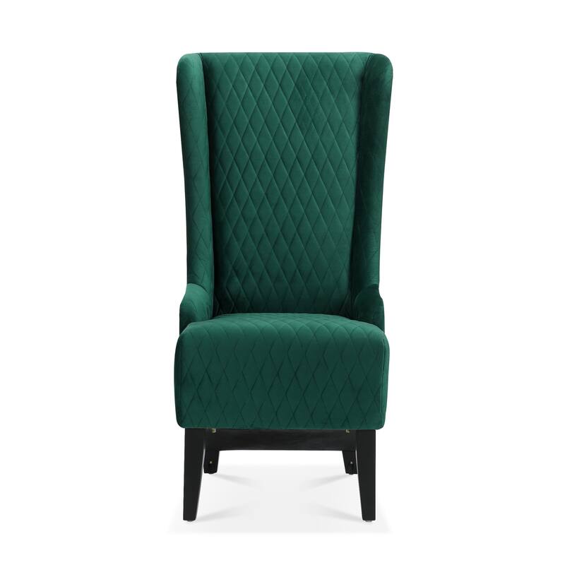 Christopher Knight Home - Evelyn High-Back Velvet Wingback Chair with Wooden Legs