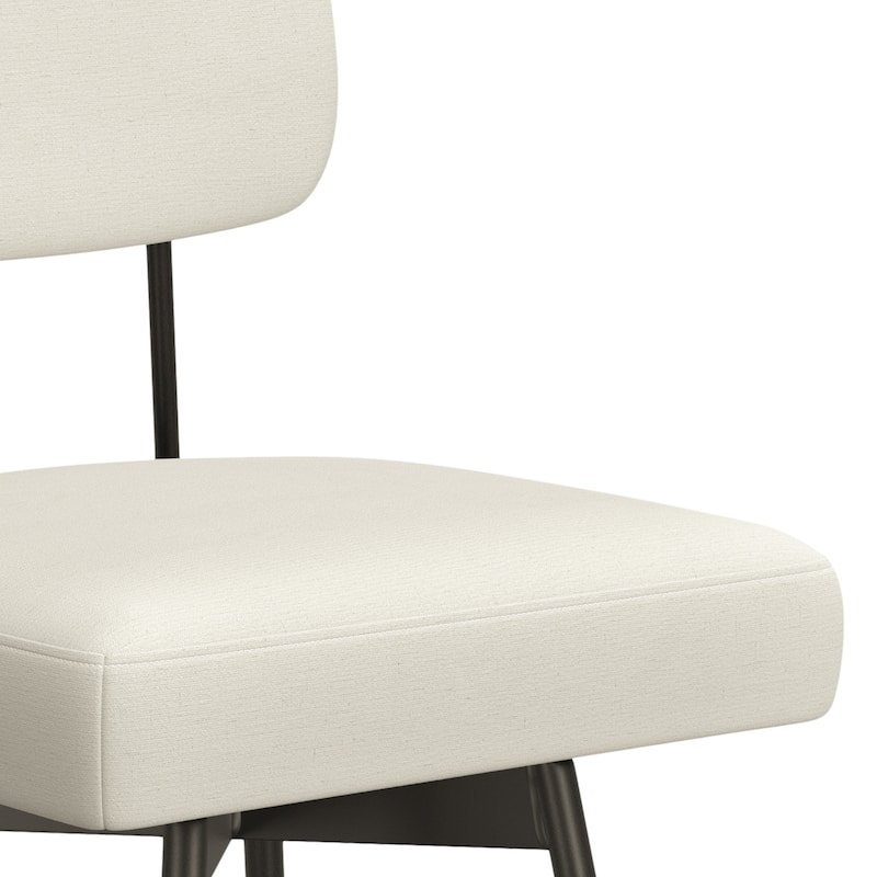 WYNDENHALL Meredith Modern Swivel Bar Stool (Set of 2) - 19.9" D x 18.9" W x 39.8" H