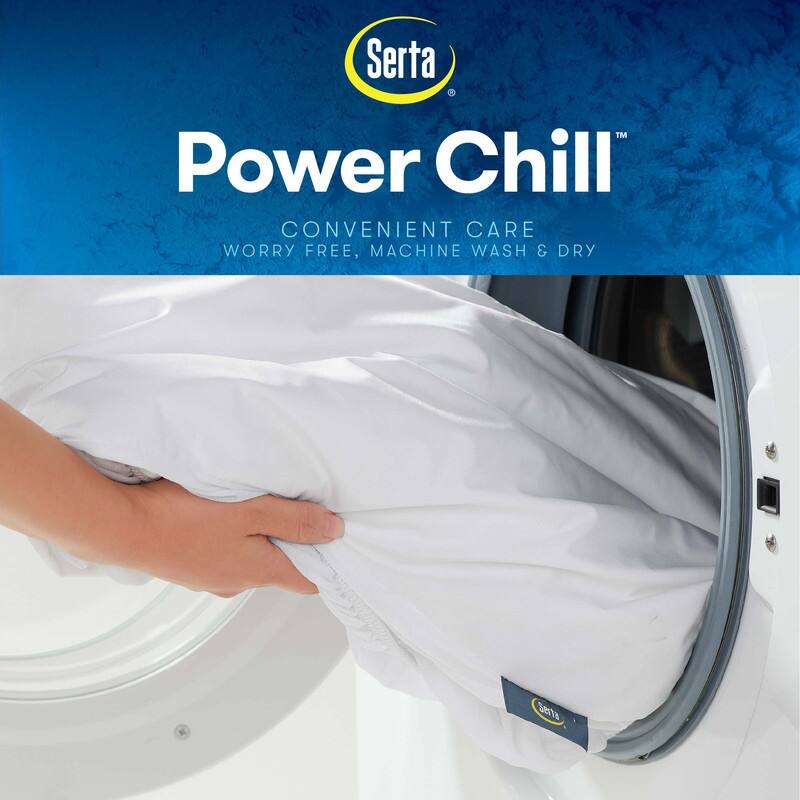Serta Power Chill Mattress Protector - White