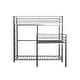 preview thumbnail 8 of 7, Hilt Contemporary Sand Black and Silver Twin Metal Triple Bunk Bed by Furniture of America