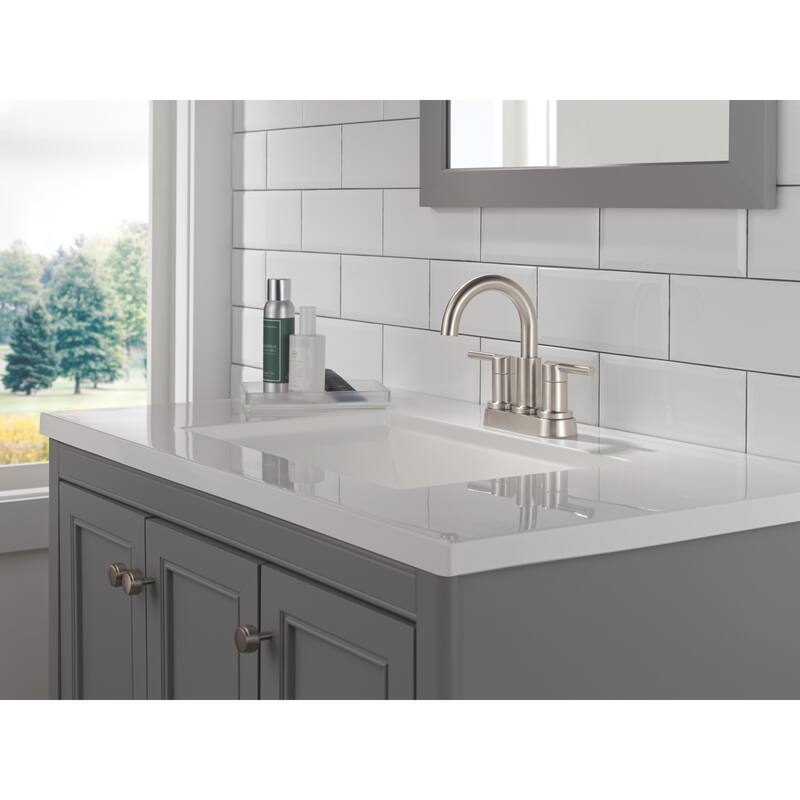 Delta 25749LF Nicoli 1.2 GPM Centerset Bathroom Faucet with Push