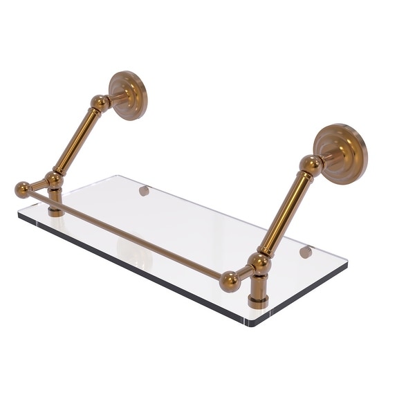 Allied Brass Prestige Que New Floating Glass Shelf with Gallery Rail