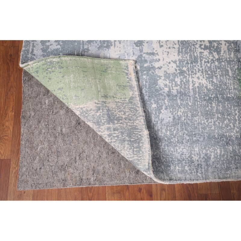 Abstract Oriental Area Rug Hand-Knotted Wool Carpet - 5'11"x 8'8"