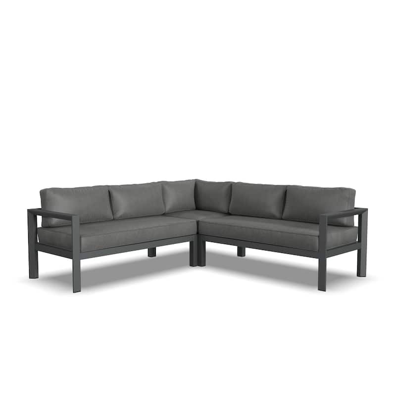 Homestyles Grayton 5-Seat Outdoor Sectional - 87" x 32" x 87"