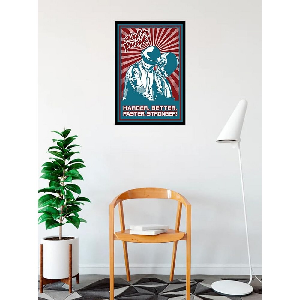 Daft Punk Harder Better Faster Stronger Framed Poster - 24 x