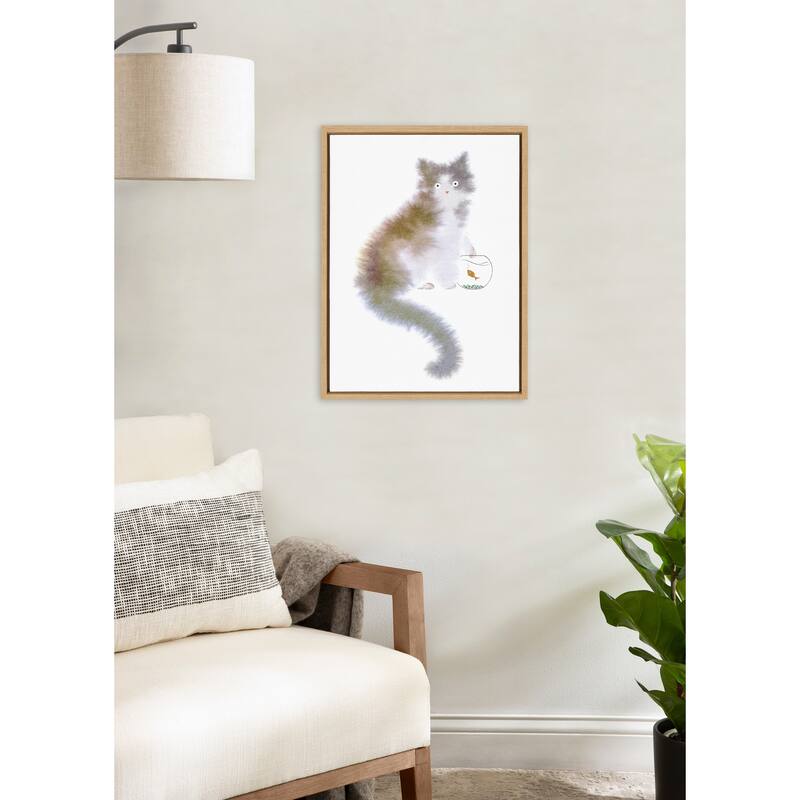 Kate and Laurel Sylvie Dont You Dare Framed Canvas by Faryn Hughes