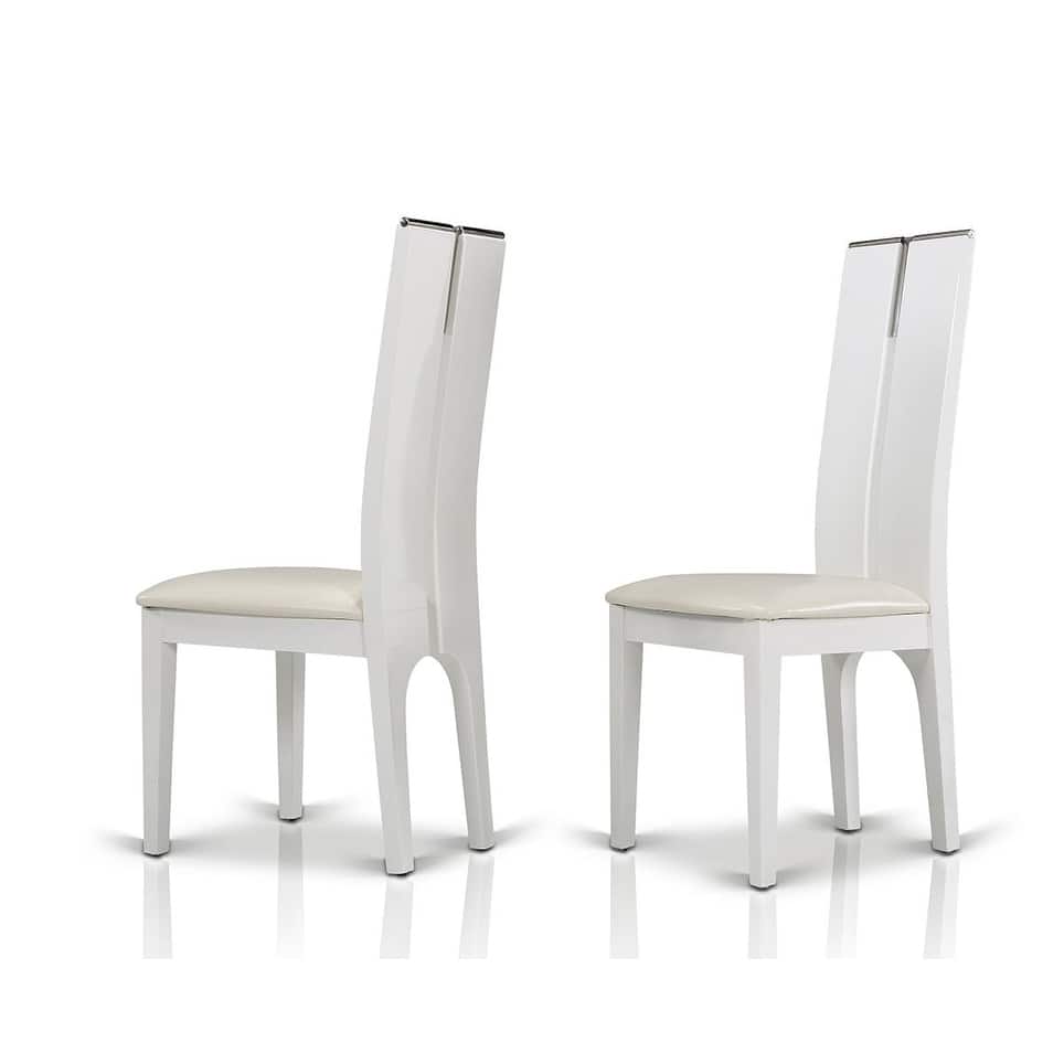 Modrest Maxi White Gloss Chair (Set of 2)