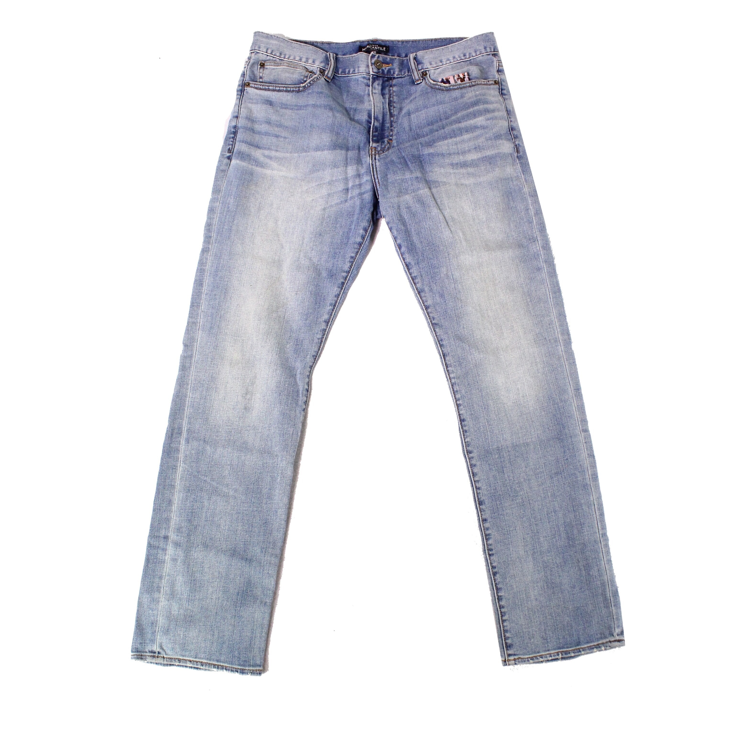 Shop J Crew Mens Jeans Light Wash Blue 33x32 Classic Straight Leg