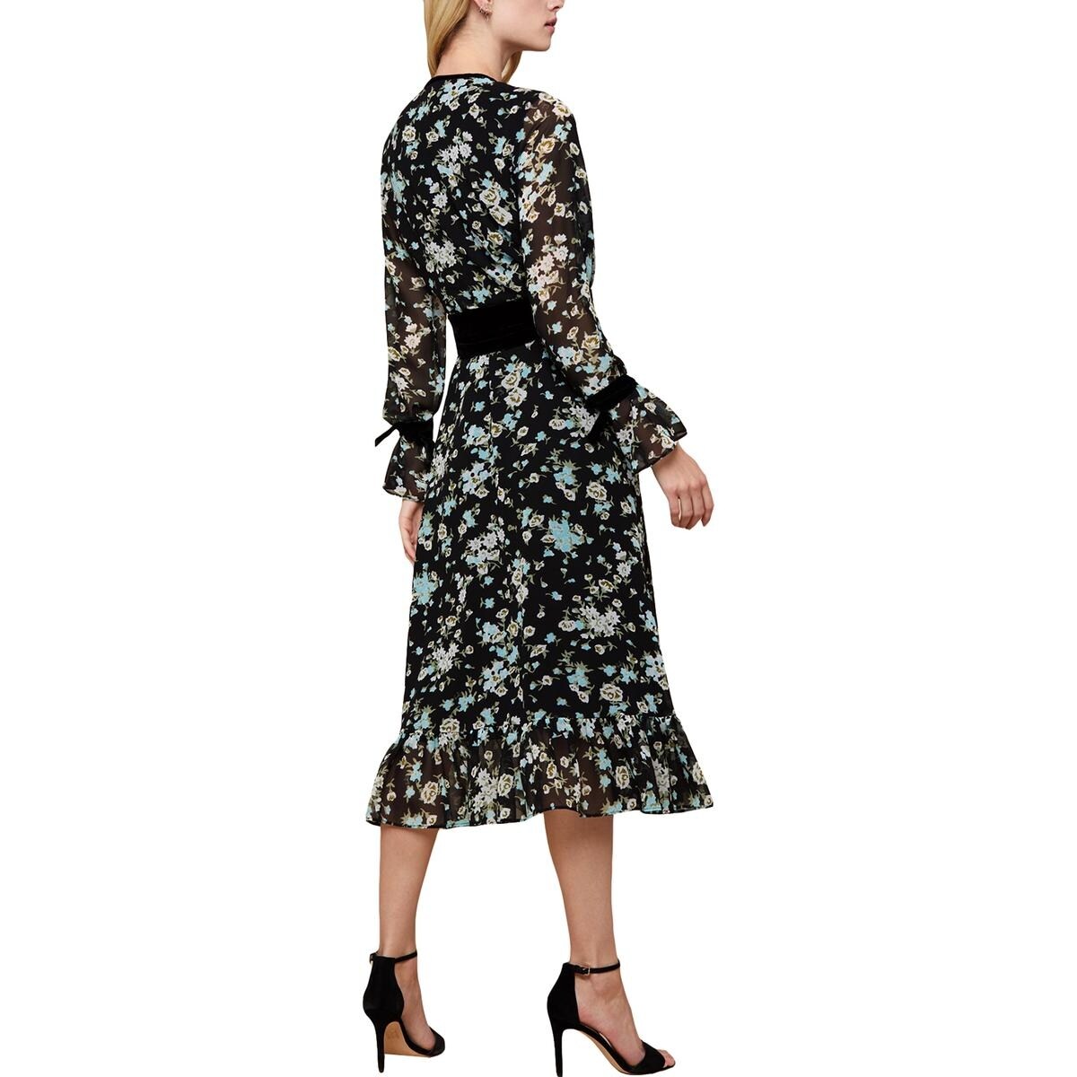 Shop Juicy Couture Black Label Womens Wrap Dress Floral Midi