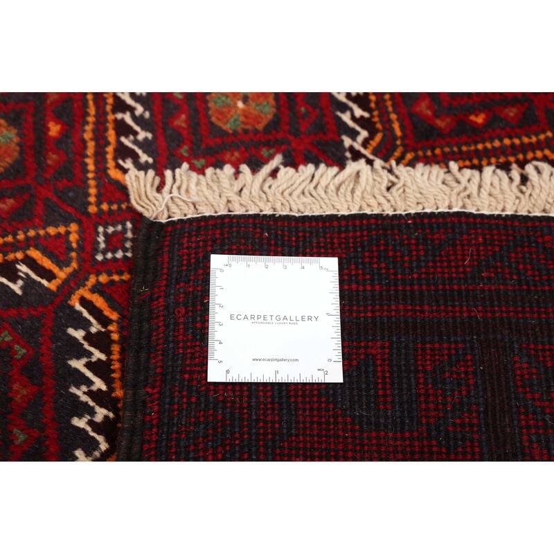 ECARPETGALLERY Hand-knotted Teimani Red Wool Rug - 3'5 x 5'9