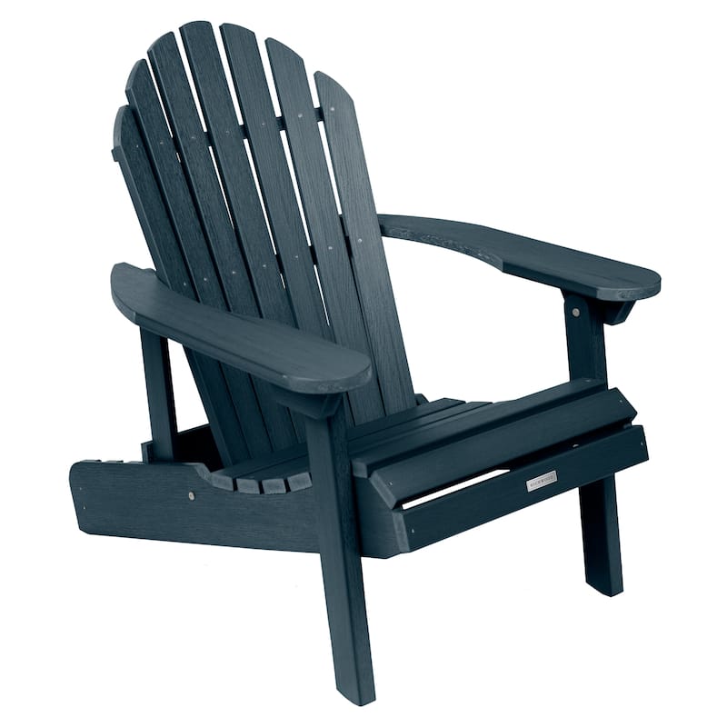 Eco-friendly Synthetic Wood Folding and Reclining Adirondack Chair - Federal Blue
