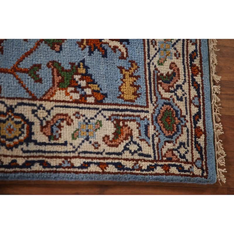 All-Over Floral Heriz Serapi Oriental Accent Rug Handmade Wool Carpet - 3'11"x 5'0"