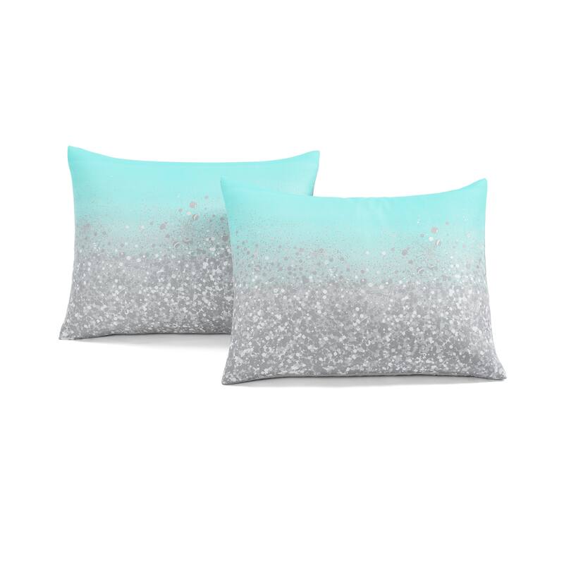 Lush Decor Glitter Ombre Metallic Print Comforter Set